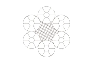 Compacted Strand Wire Rope 6xK7
